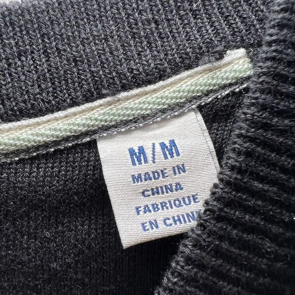 Tommy Bahama Island Zone V Neck Sweater Men Size Medium Black Coolmax Poly Blend - Picture 7 of 11